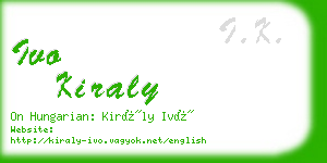 ivo kiraly business card